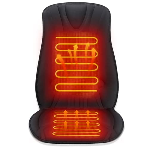 Heated Seat Covers with Fast Heat, Universal Seat Warmer for Home Office and More Use, Comfortable Full Back and Seat Cushion with 3 Heating Levels, Winter Christmas Gift