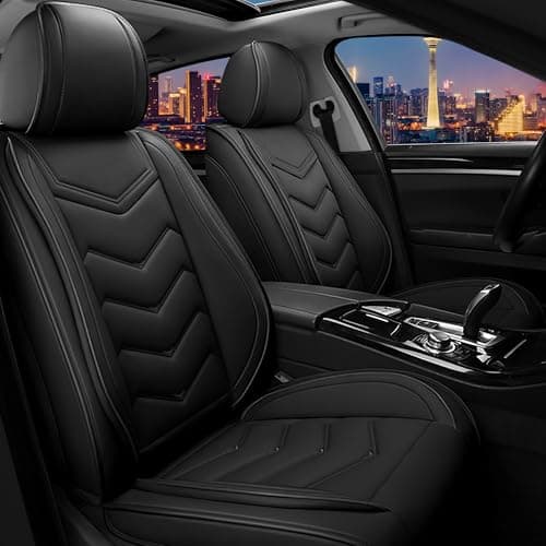 CTDS Car Seat Covers for Acura RDX 2007-2026, Stylish Sport Seat Cover, Premium Nappa Leather Car Seat Cover. Automobile Seat Covers Sets.(Standard 2 Seats/Pure Black)